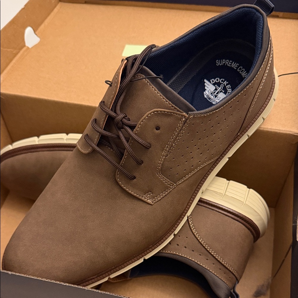 Dockers Brown Casual Lace-Up Derby Shoes